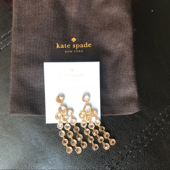 LAST 1 Kate ♠️ 12k gold plated chandelier earrings - Picture 3 of 4